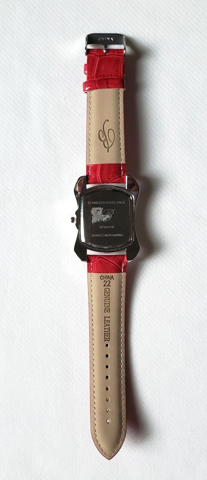 2 New Womens Burgi BTV020AM Yellow Bangle & BTV011B Red Leather Strap Watches