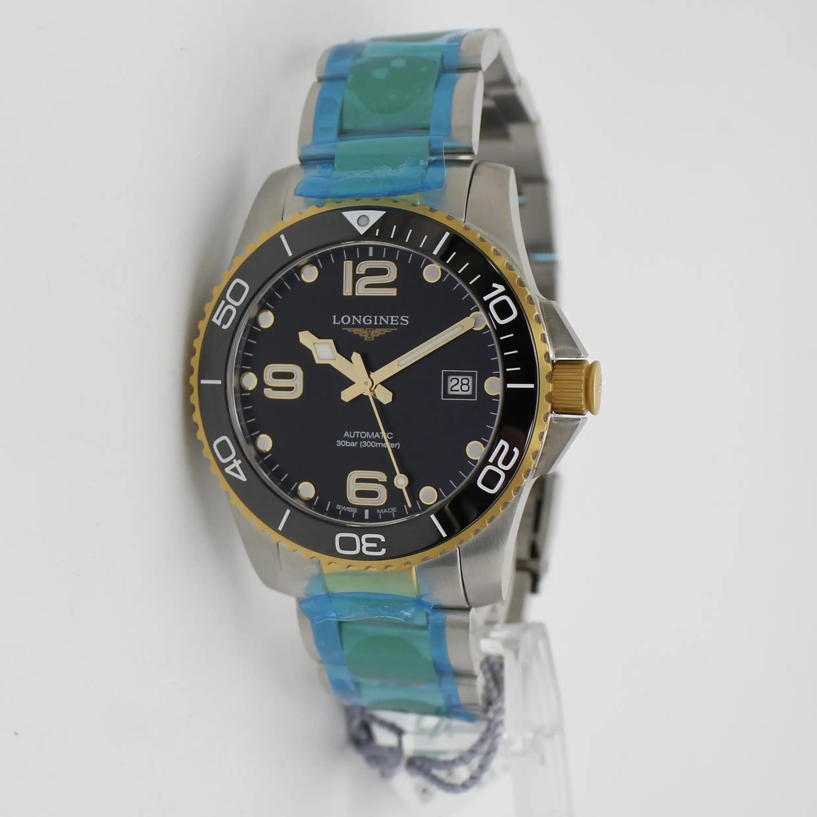 Longines HydroConquest 41mm Steel Two-Tone Black Dial Mens WatchL 3.781.3.56.7
