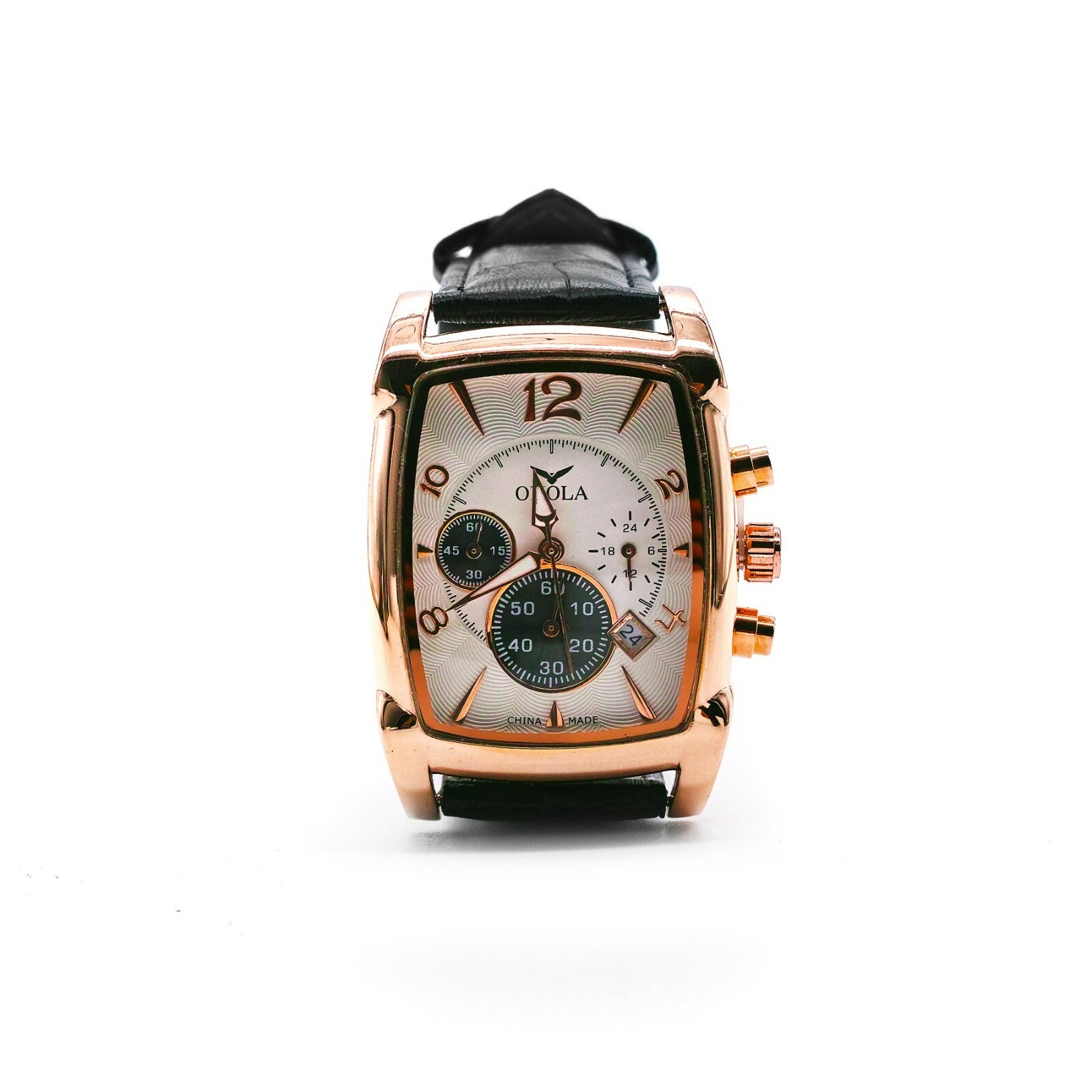 Watch CHRONOLOGIST Gold, White, Black. USA Shipping NEW STYLE Great Retro Look