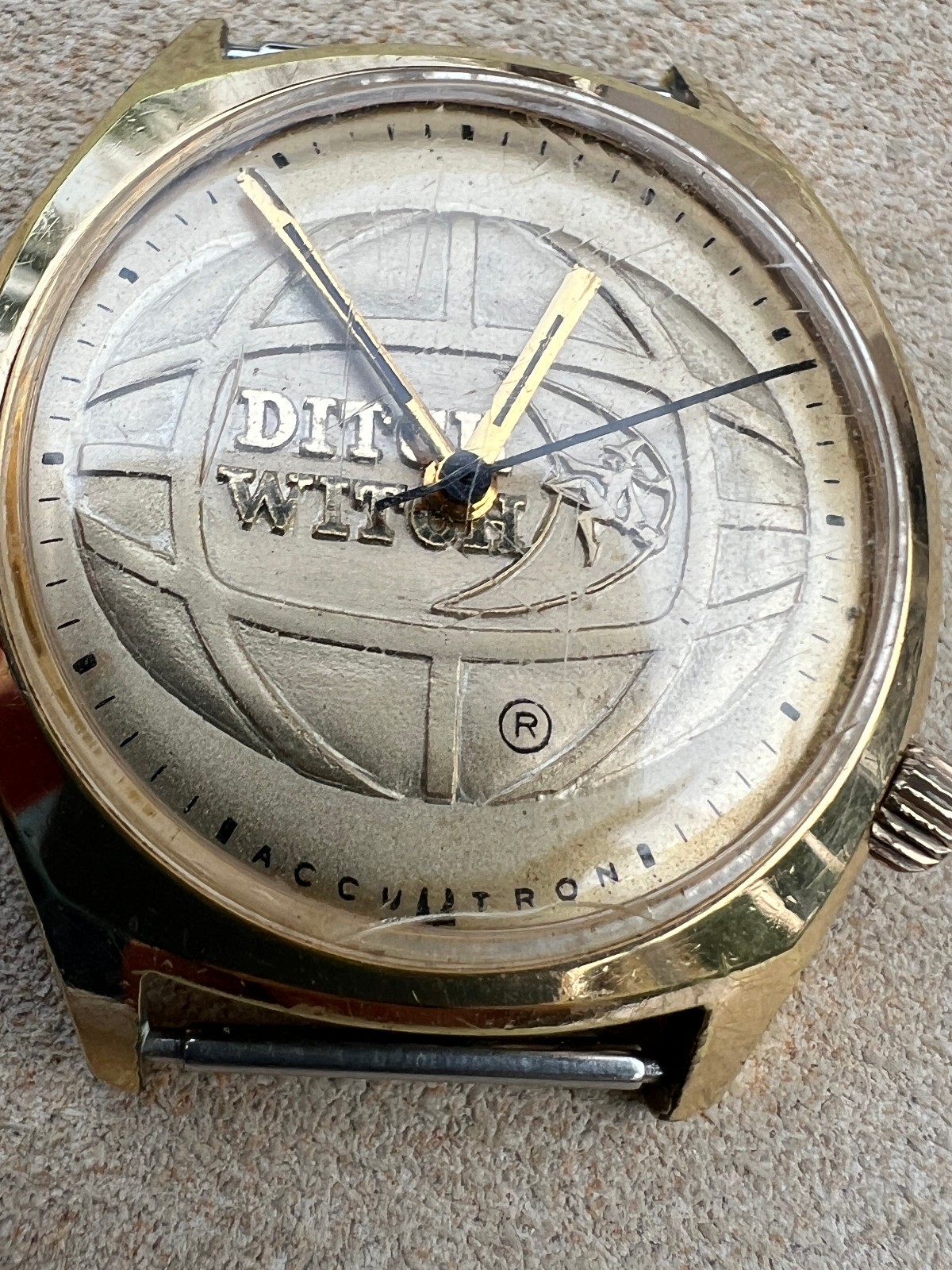 Vintage Accutron Bulova watch N6 1976 cal 218 tuning fork Ditch Witch As Is