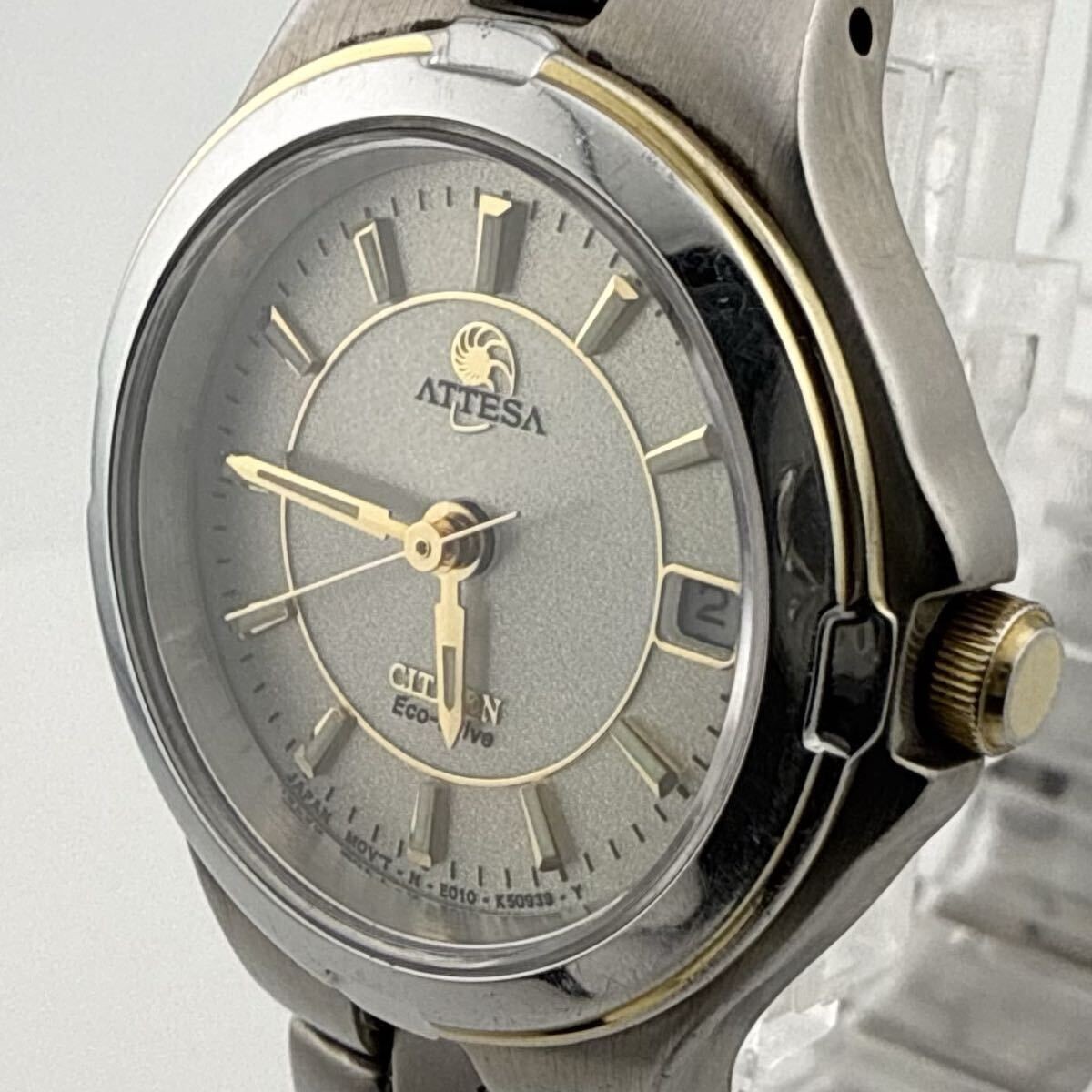CITIZEN ATTESA Titanium E010 K17977 Ladies Boys Watch Solar Working Item F415