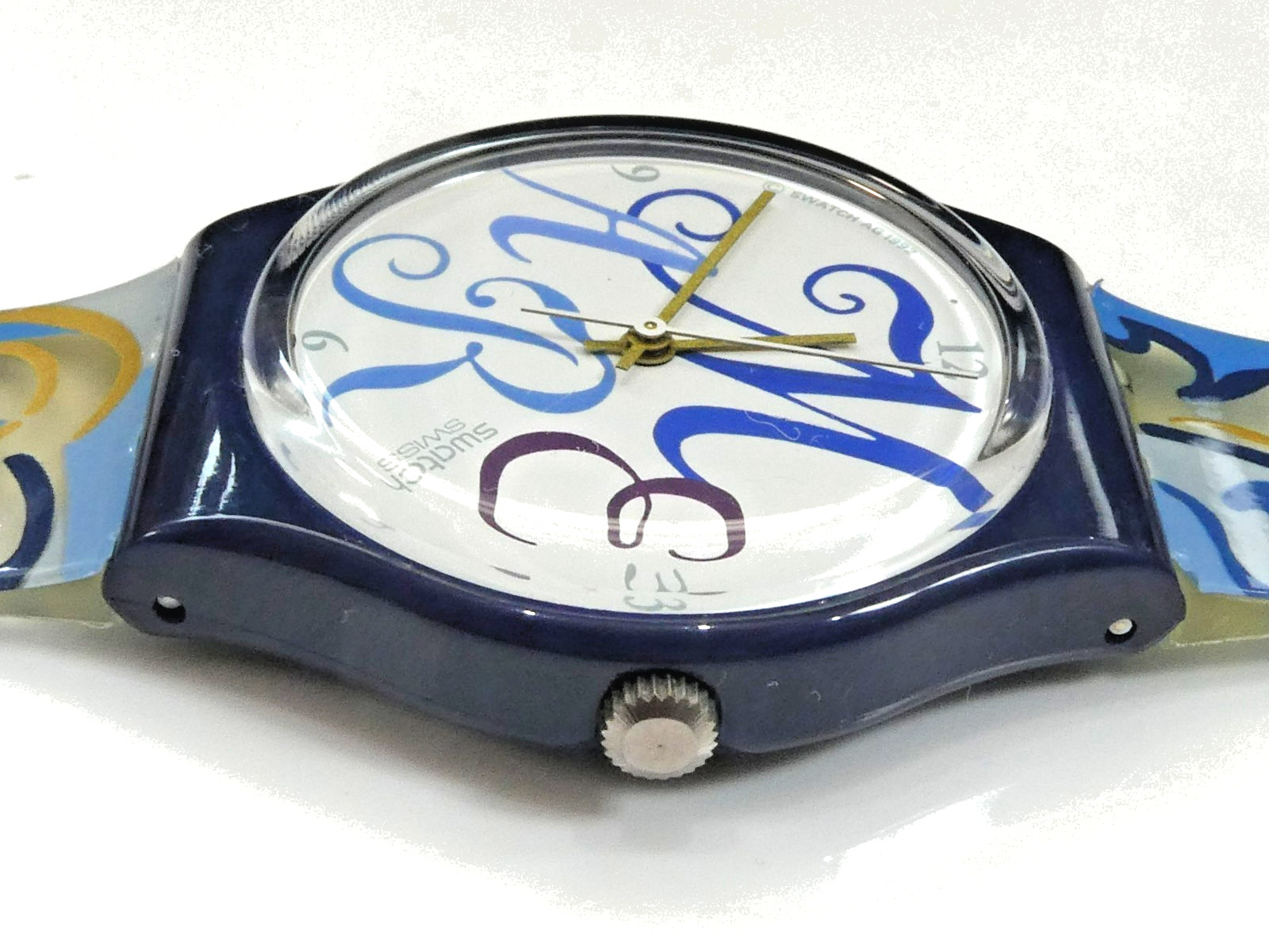 A Superb 1993 SWATCH WATCH GN128 ALGARVE Mint Cond Box Papers New Batt Works
