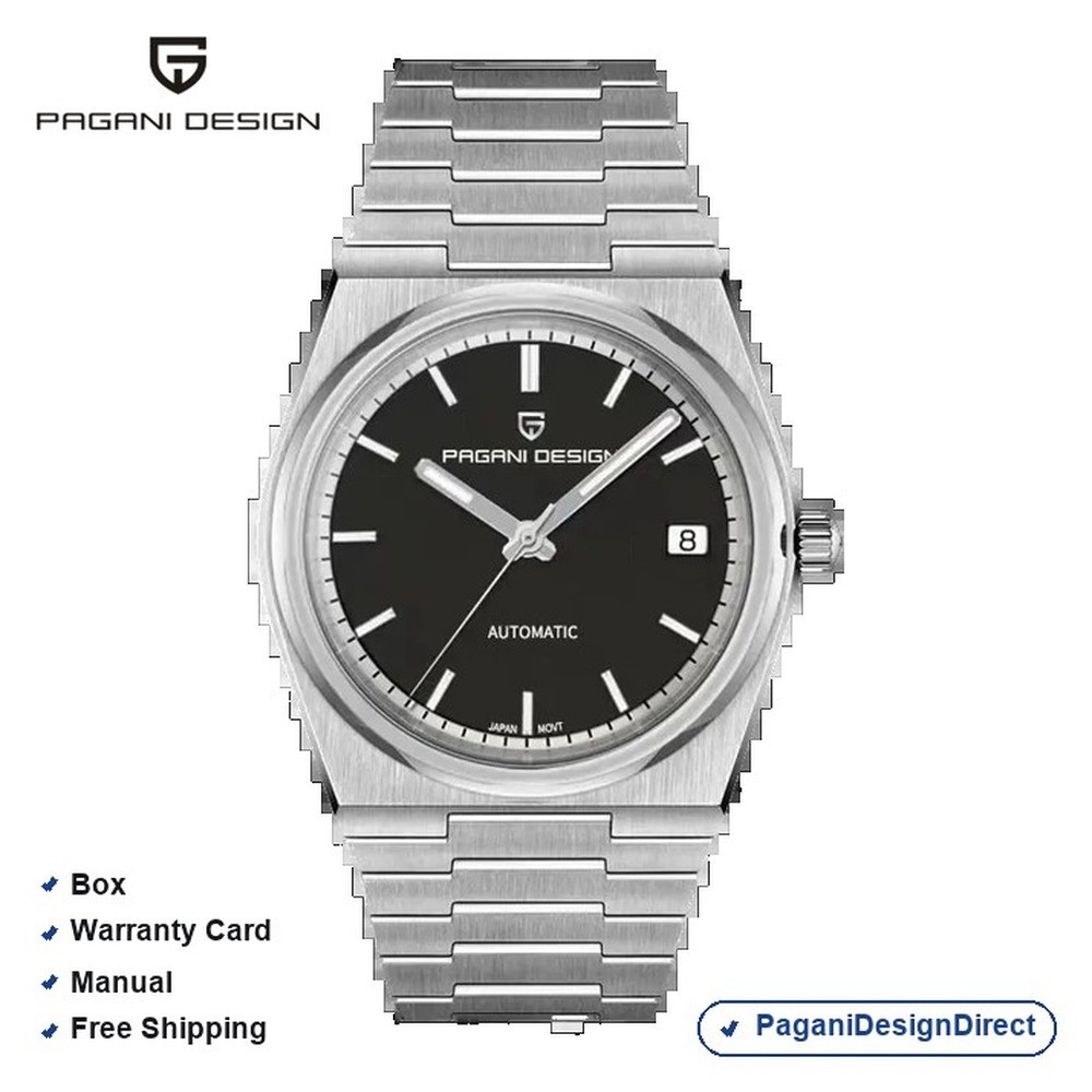Pagani Design PD-1753 Black Stainless Steel Automatic Men’s Watch
