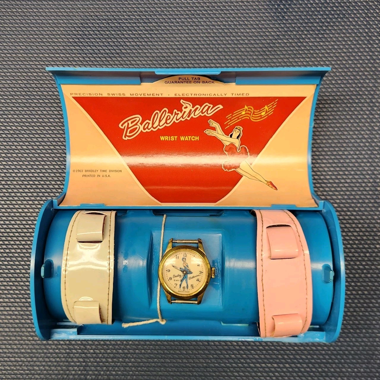 Swiss Made 1963 Ballerina By Bradley Mechanical Wind Up Girls or Ladies Watch