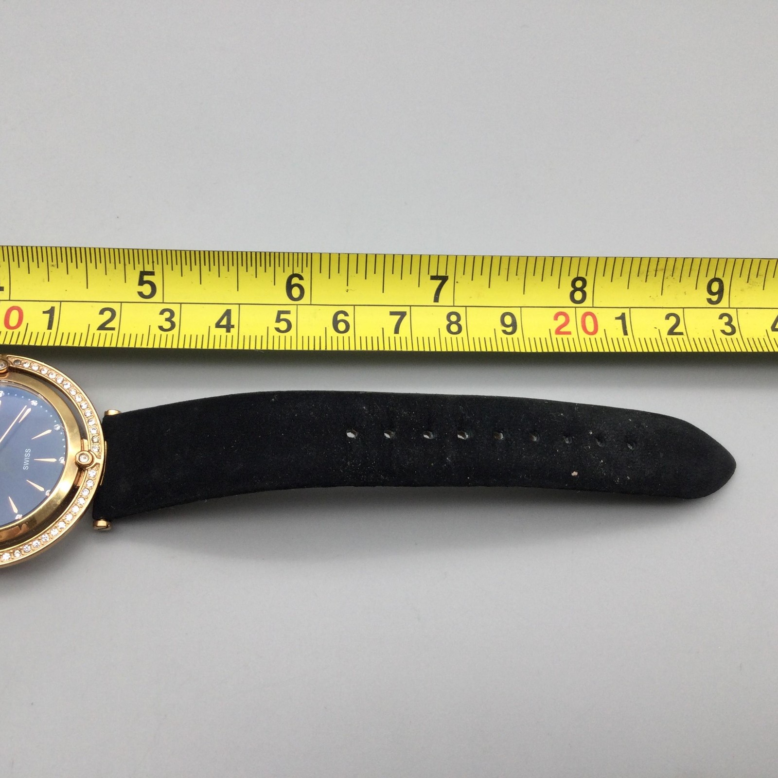 Sophie And Freda Watch Womens 36mm Black Dial Gold Leather Strap New Battery
