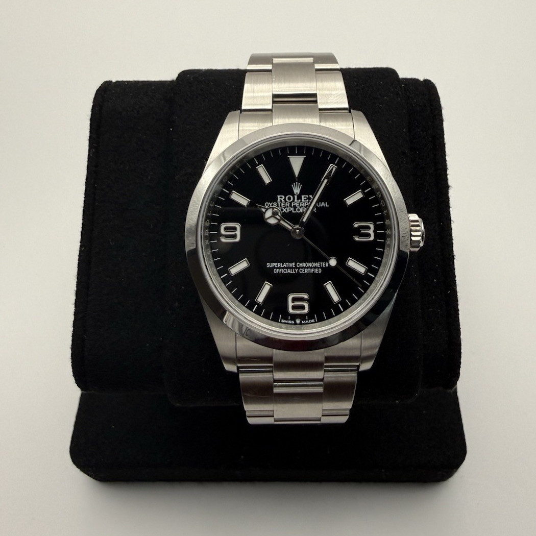 Rolex Explorer 36mm Black Dial Stainless Steel Bracelet Automatic w/ Box Papers