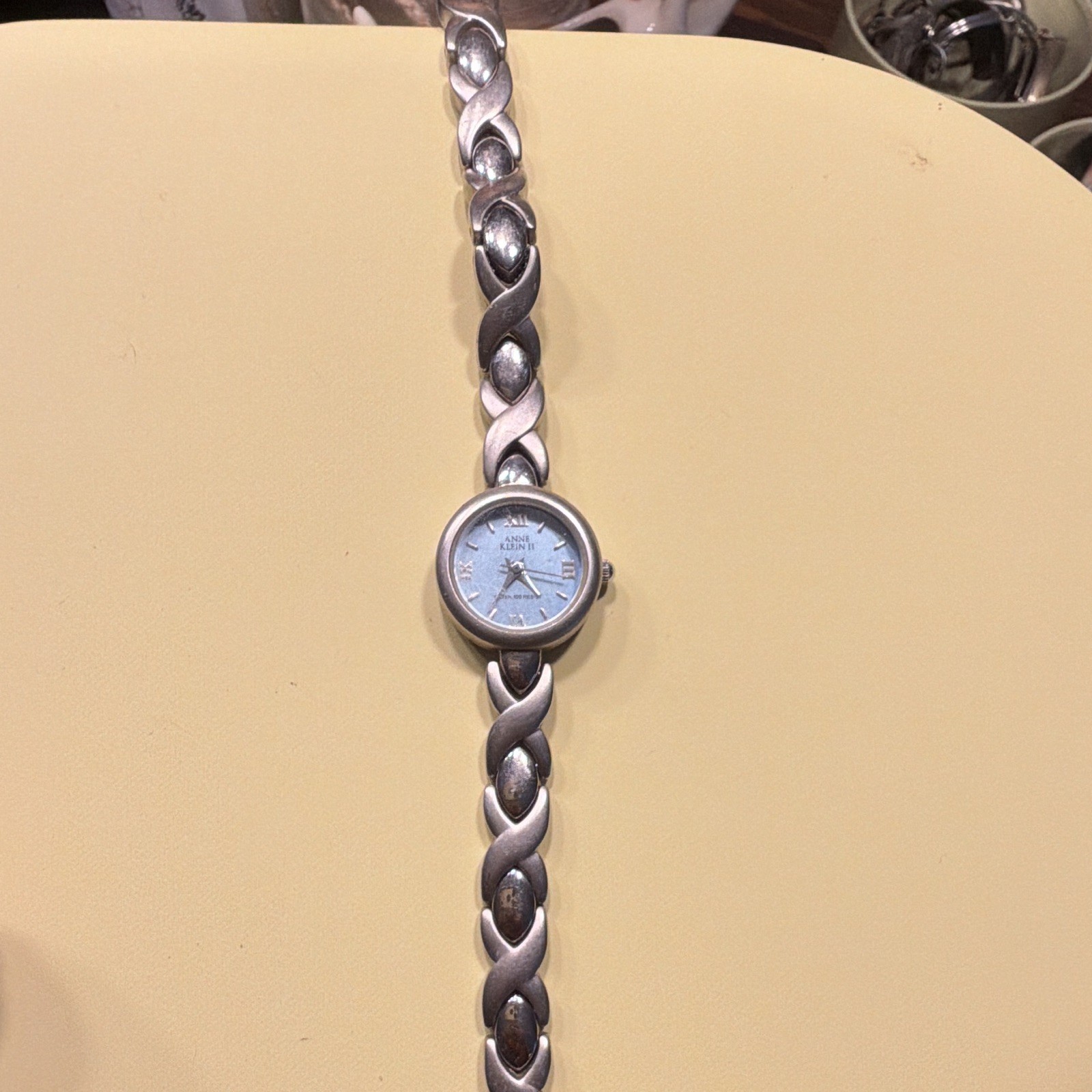 Anne Klein II Women’s Quartz Watch Blue Dial Silver Bracelet 100 ft WR