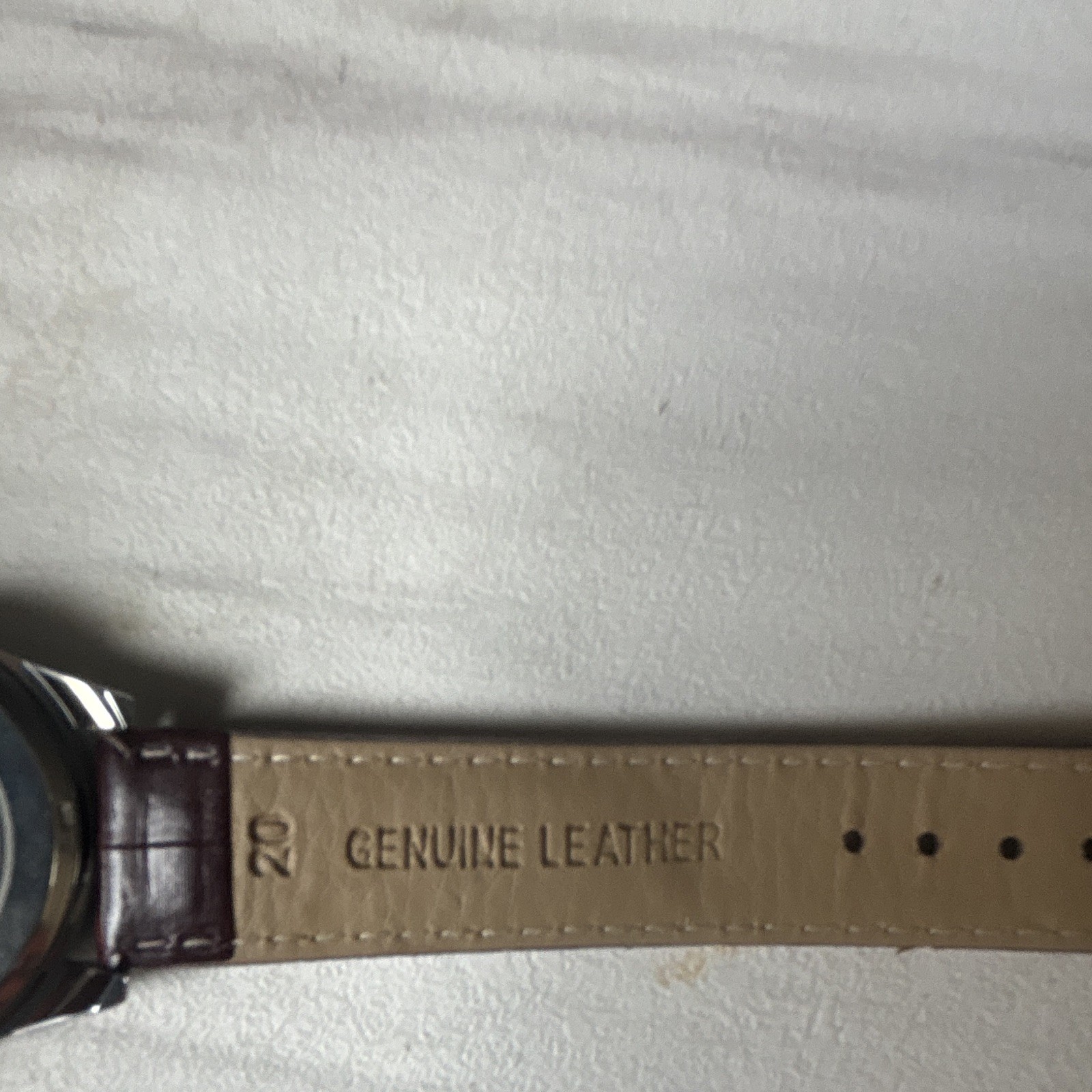 KASINY 5005G Women’s Analog Quartz Silver Dial Silver Case Brown Leather Strap