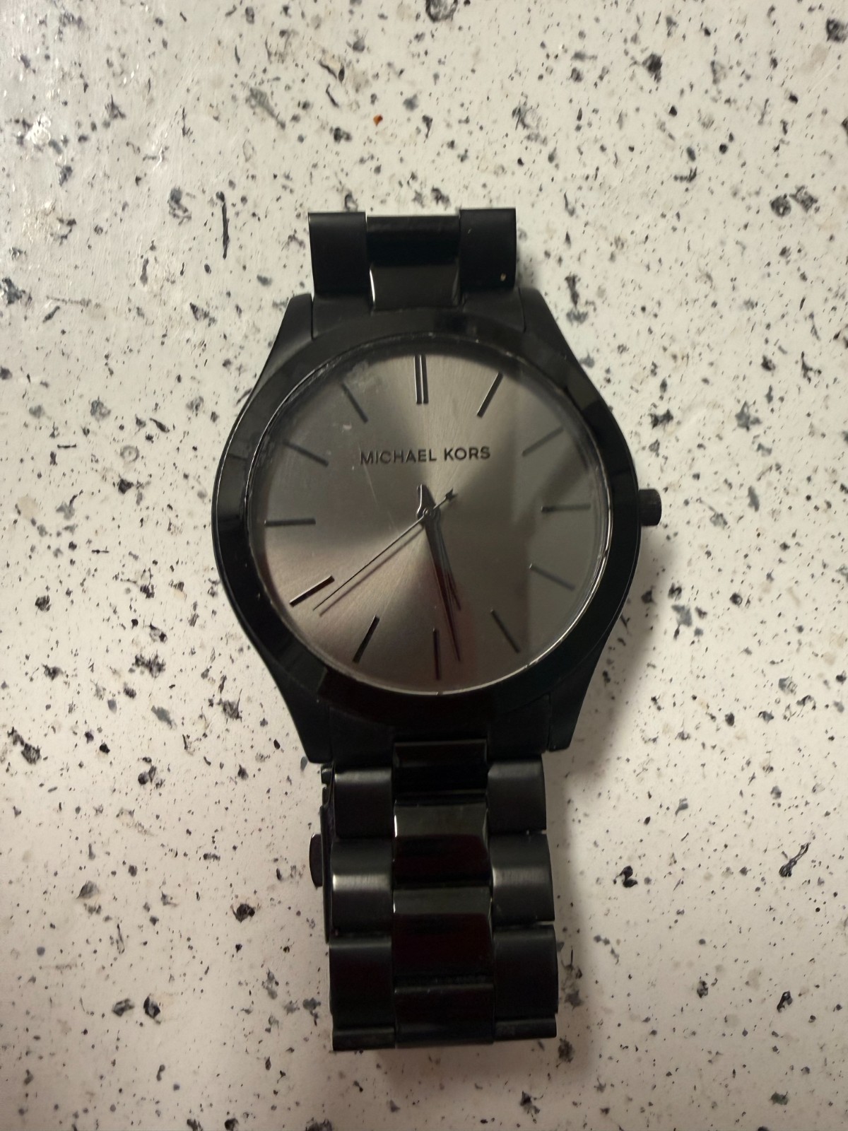 Michael Kors MK8507 Black Stainless Steel Quartz Watch w/ Original Box Unisex