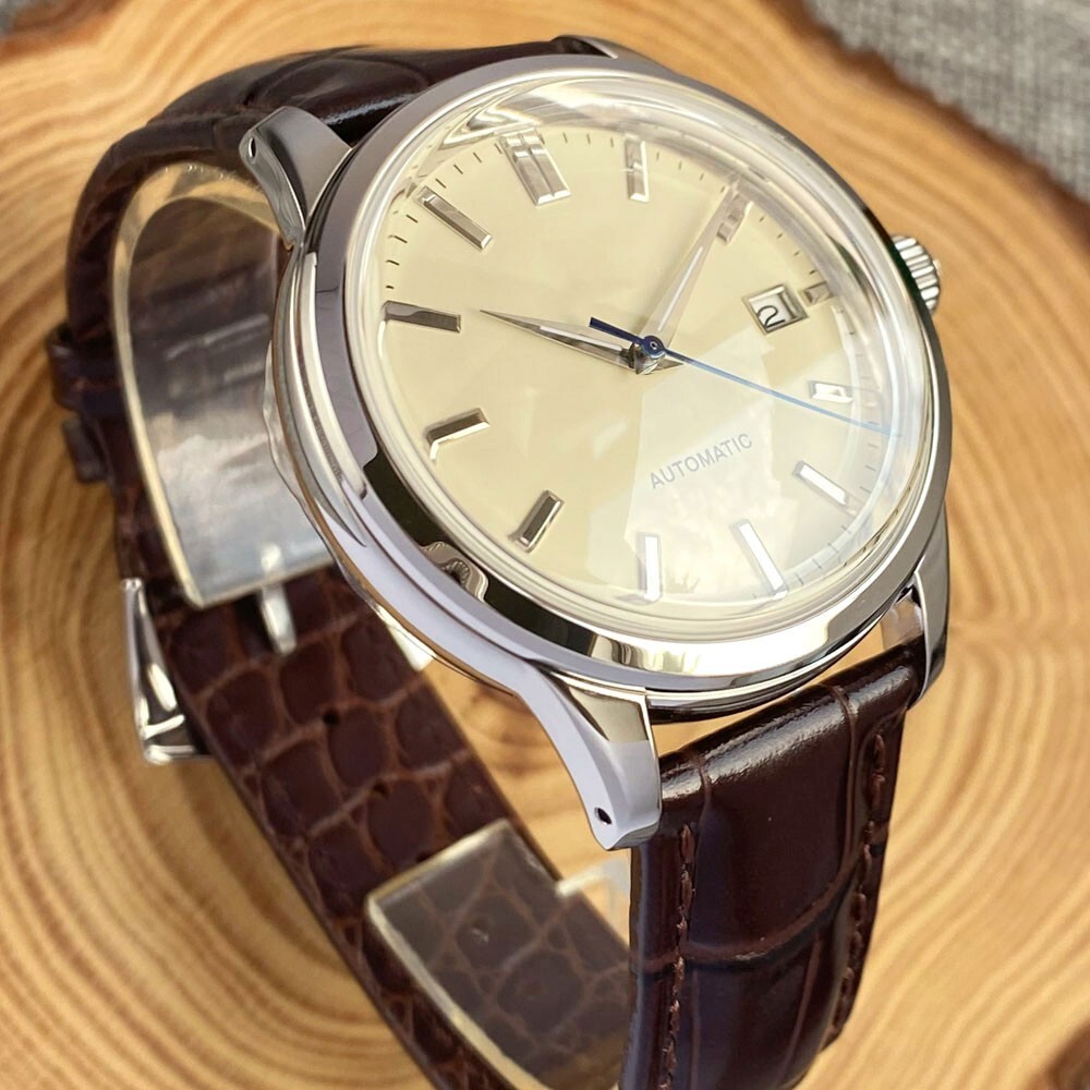 40mm Tandorio Butter Dial Double Bow Sapphire Glass NH35A Automatic Mens Watch