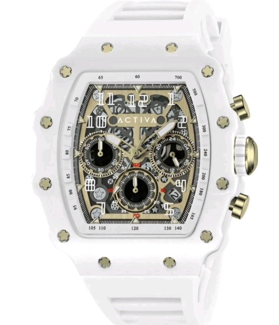 Activa Fury X Invicta Men’s Watch Skeleton Dial 44.3mm White ACW2305-025 NEW