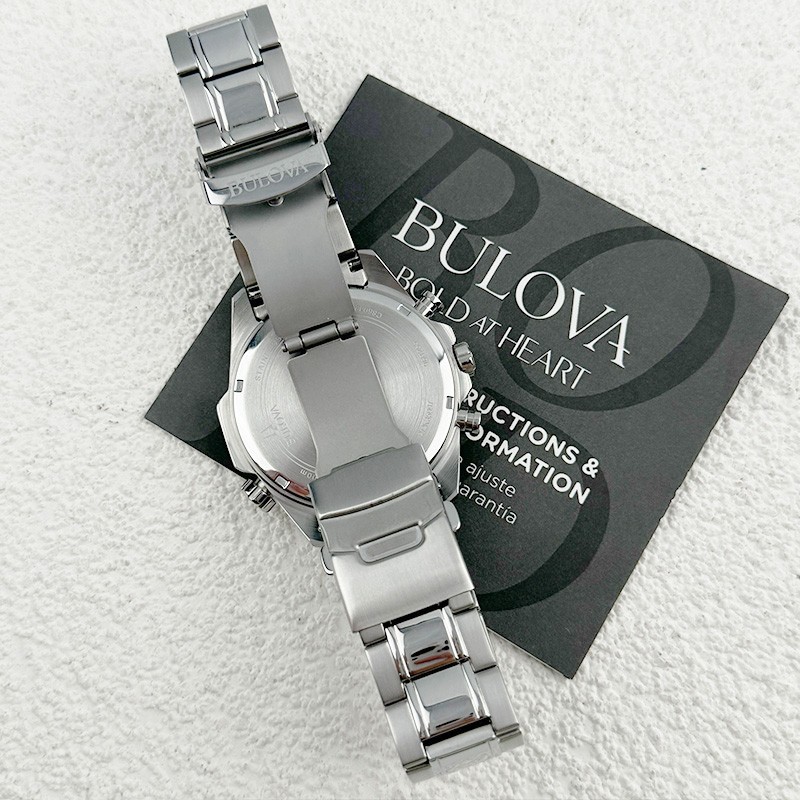 Bulova Marine Star White Dial Chronograph Men’s Quartz Watch 43MM 96B255