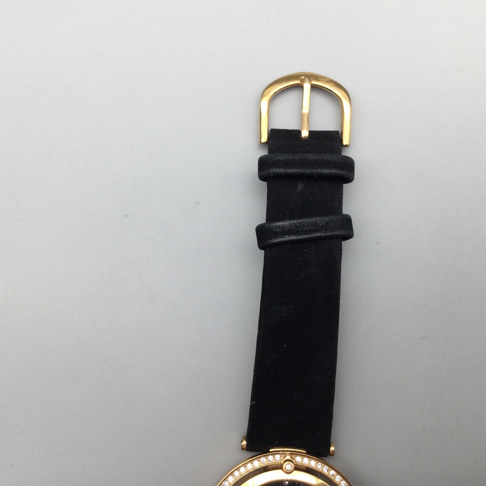 Sophie And Freda Watch Womens 36mm Black Dial Gold Leather Strap New Battery