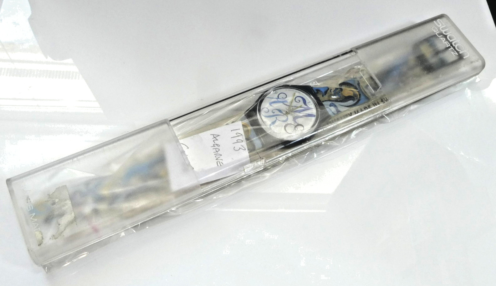 A Superb 1993 SWATCH WATCH GN128 ALGARVE Mint Cond Box Papers New Batt Works