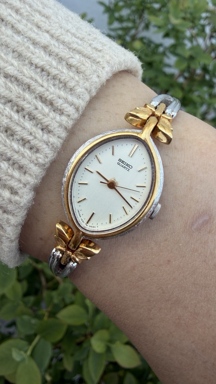 Vtg 1991 Seiko Quartz 1421-5360 [Decorative Beacelet] Women’s Watch