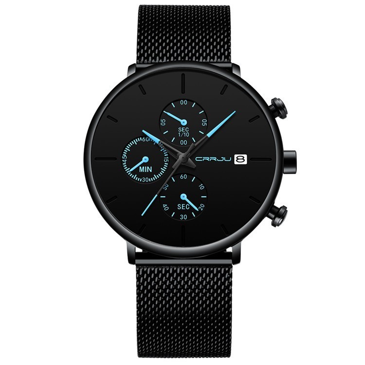 Men’s Quartz Watch Japan Movement 30M Waterproof Alloy Plexiglass Casual Fashion
