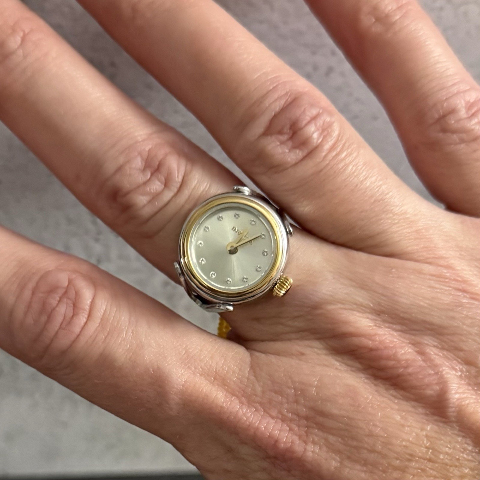 Invicta Angel Women’s Ring Watch 17.5mm, Two Tone (48576) $199 MSRP-NEW IN BOX