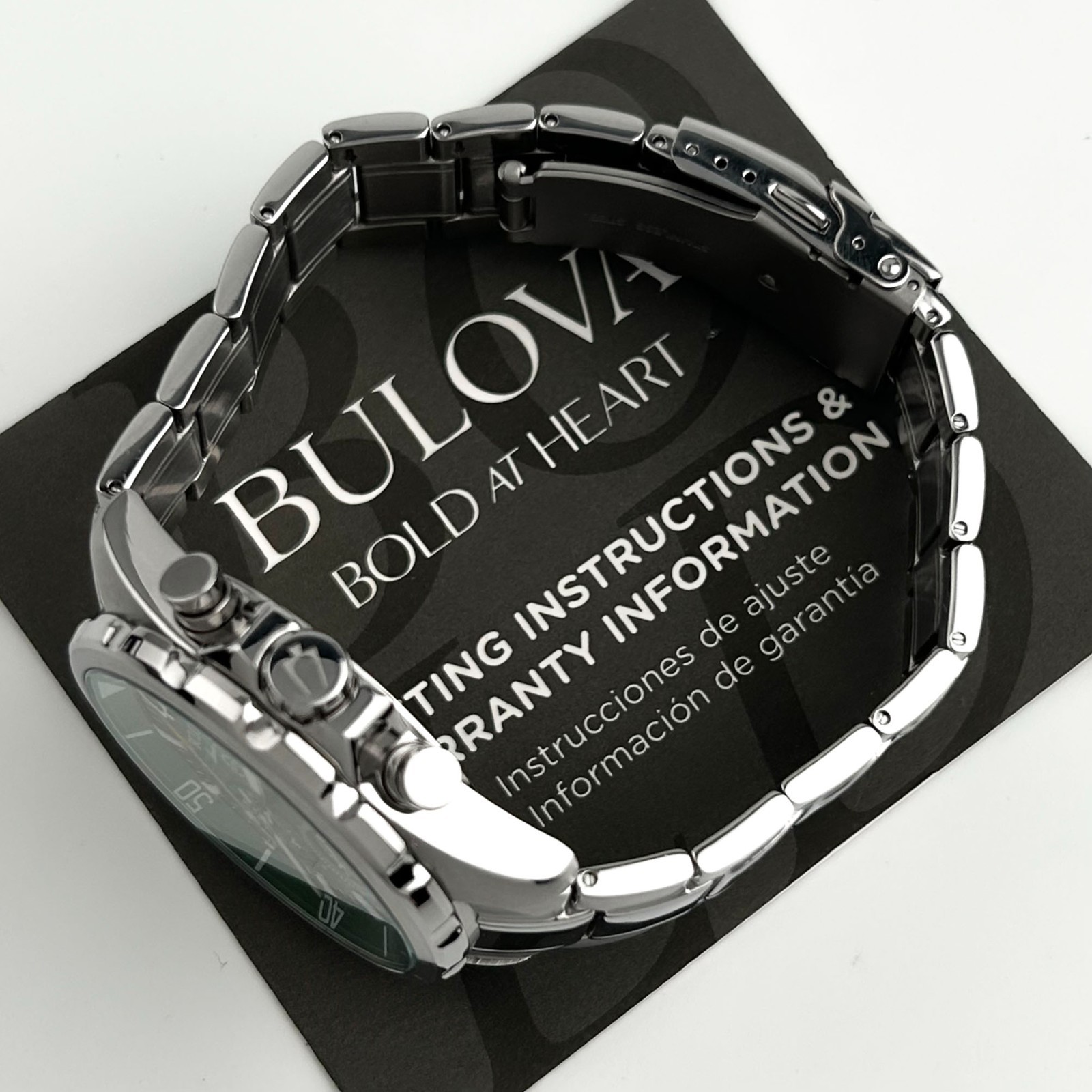 Bulova 96B396 Men’s Green Marine Star Chronograph Quartz Stainless Steel Watch
