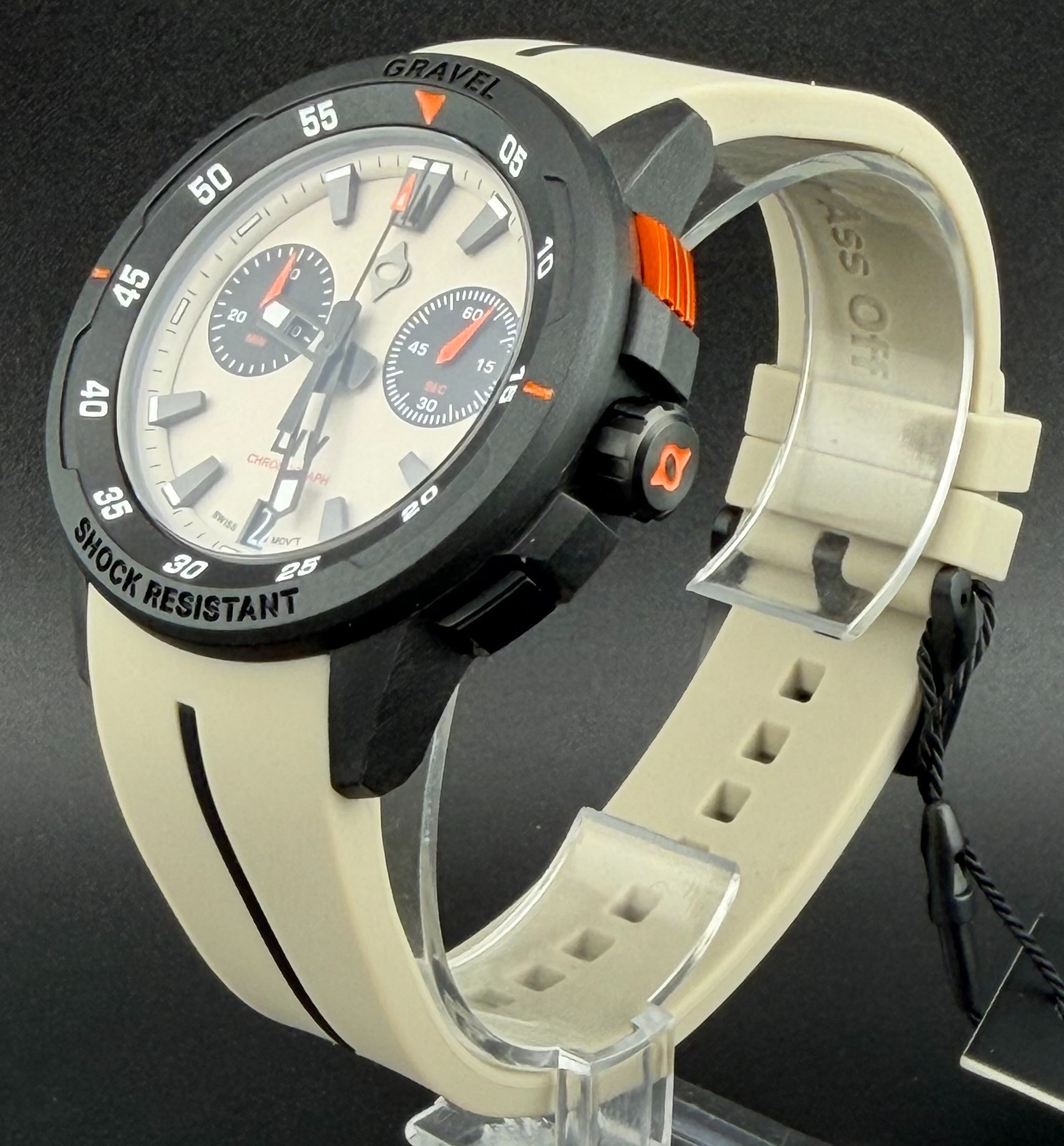LIV Gravel 002 Cactus Gray Dense Carbon Swiss Quartz Chronograph Watch – BNIB