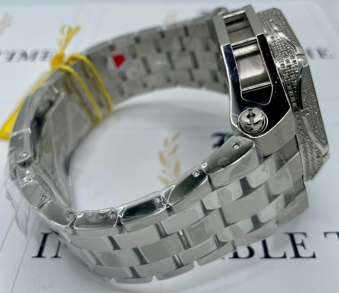 Invicta Reserve Carbon Hawk, 54.50mm, Stainless Steel 4.28ctw Pave Diamond 38943