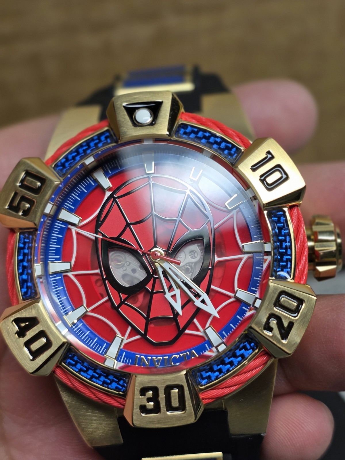 Marvel Spiderman Men Automatic Model 0126/4000 New See All Pictures
