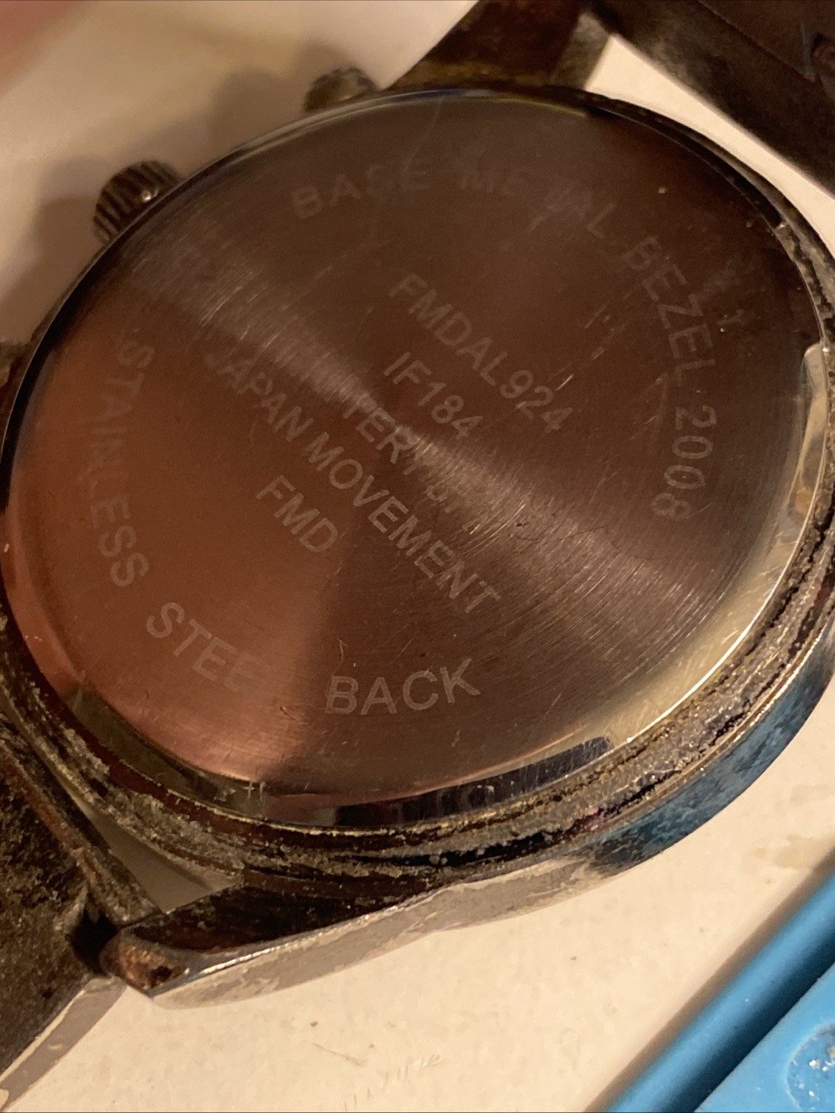 Men’s Watch FMDAL924 Unbranded Metal Band New Battery Preowned