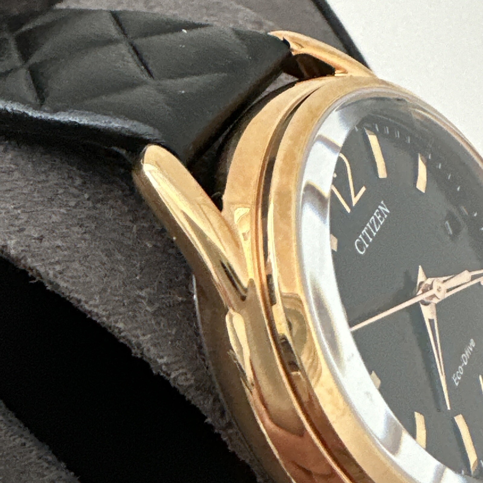 Citizen Eco-Drive LTR Women’s Black Leather Date Display Watch 36mm FE6083-13E