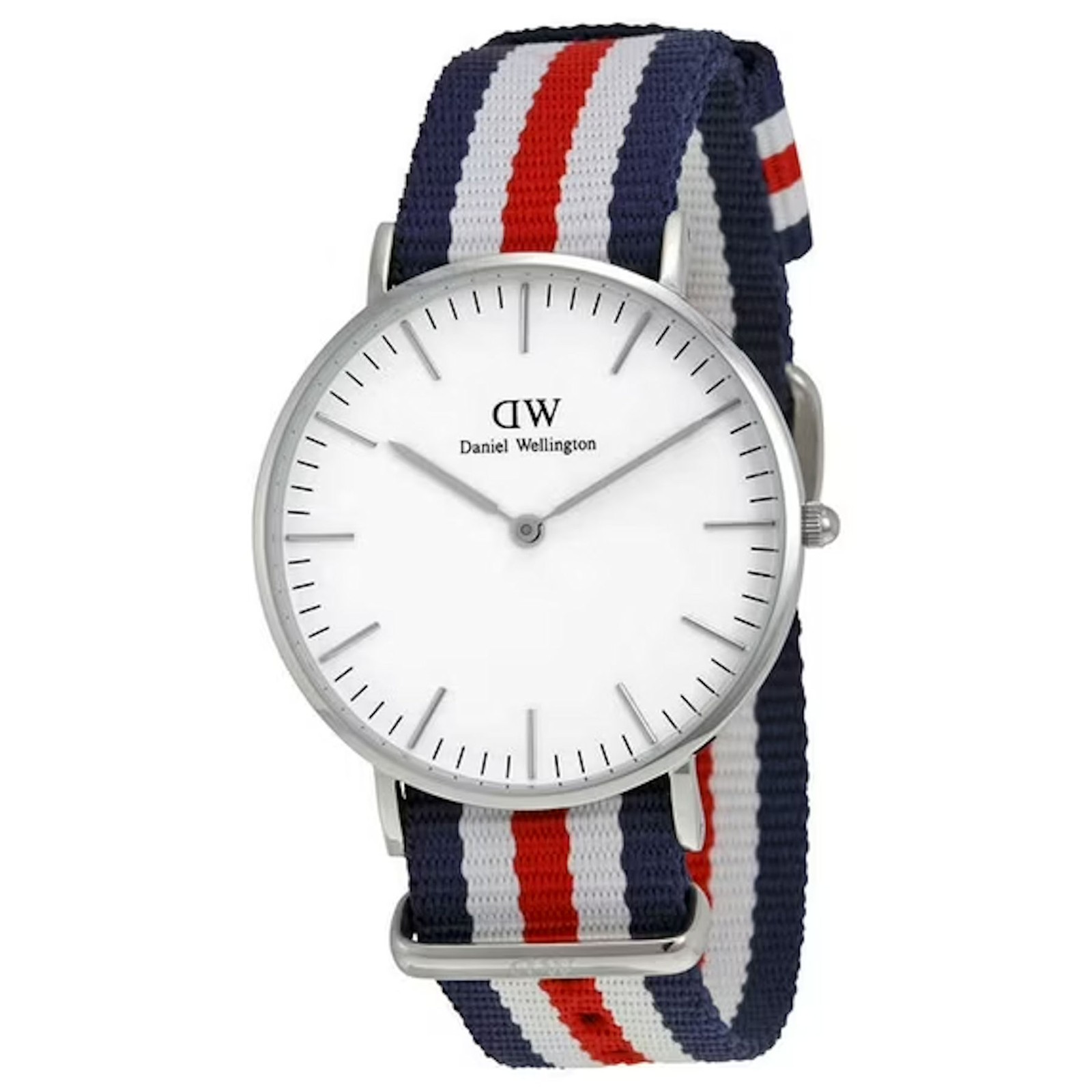Daniel Wellington Classic Canterbury Blue Red Fabric Strap Womens Watch 0606