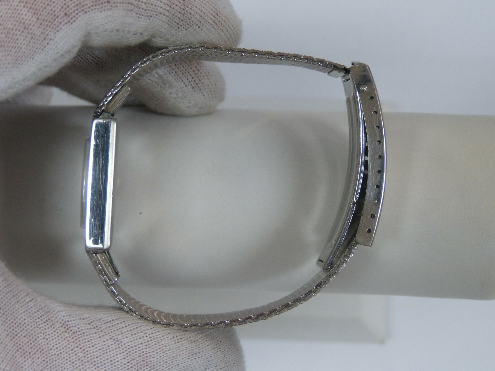 LONGINES L847.4 10K WHITE GOLD FILLED & STAINLESS STEEL WATCH