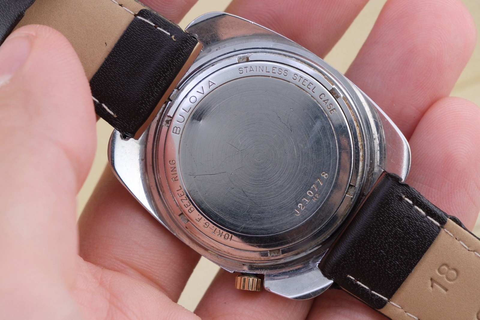 1972 bulova accutron Timeworn Black Dial, Running. Insane Patina
