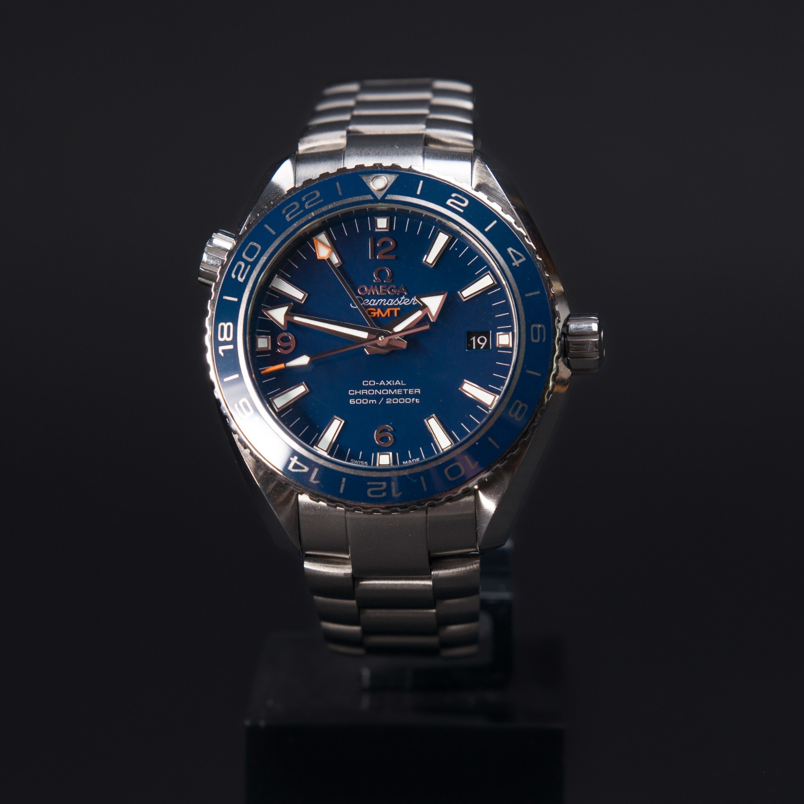 Omega Planet Ocean Titanium GMT 44 Blue Dial
