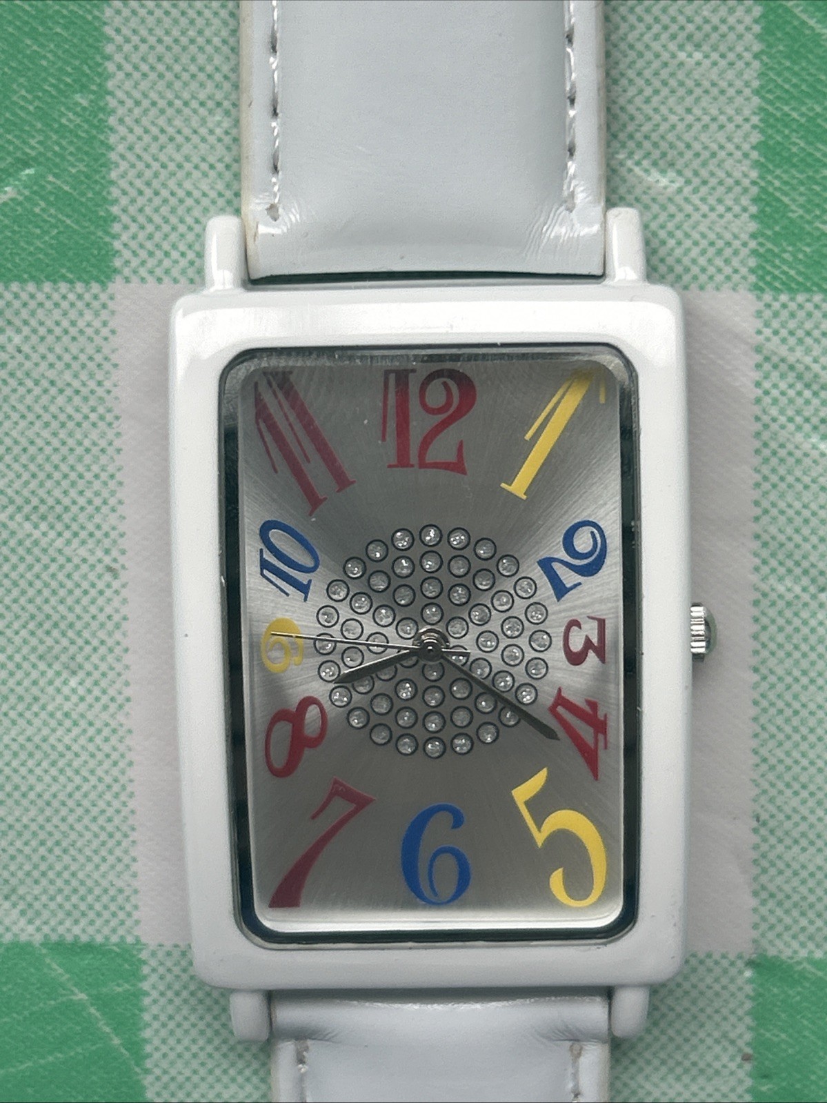 Xhilaration Multicolored Numbers White Band Women’s Quartz Watch
