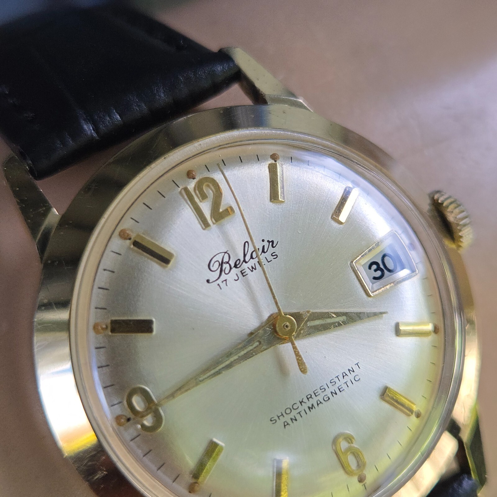 Vintage BELAIR men’s manual wind watch France Lorsa P75 17Jewels DATE 1960s