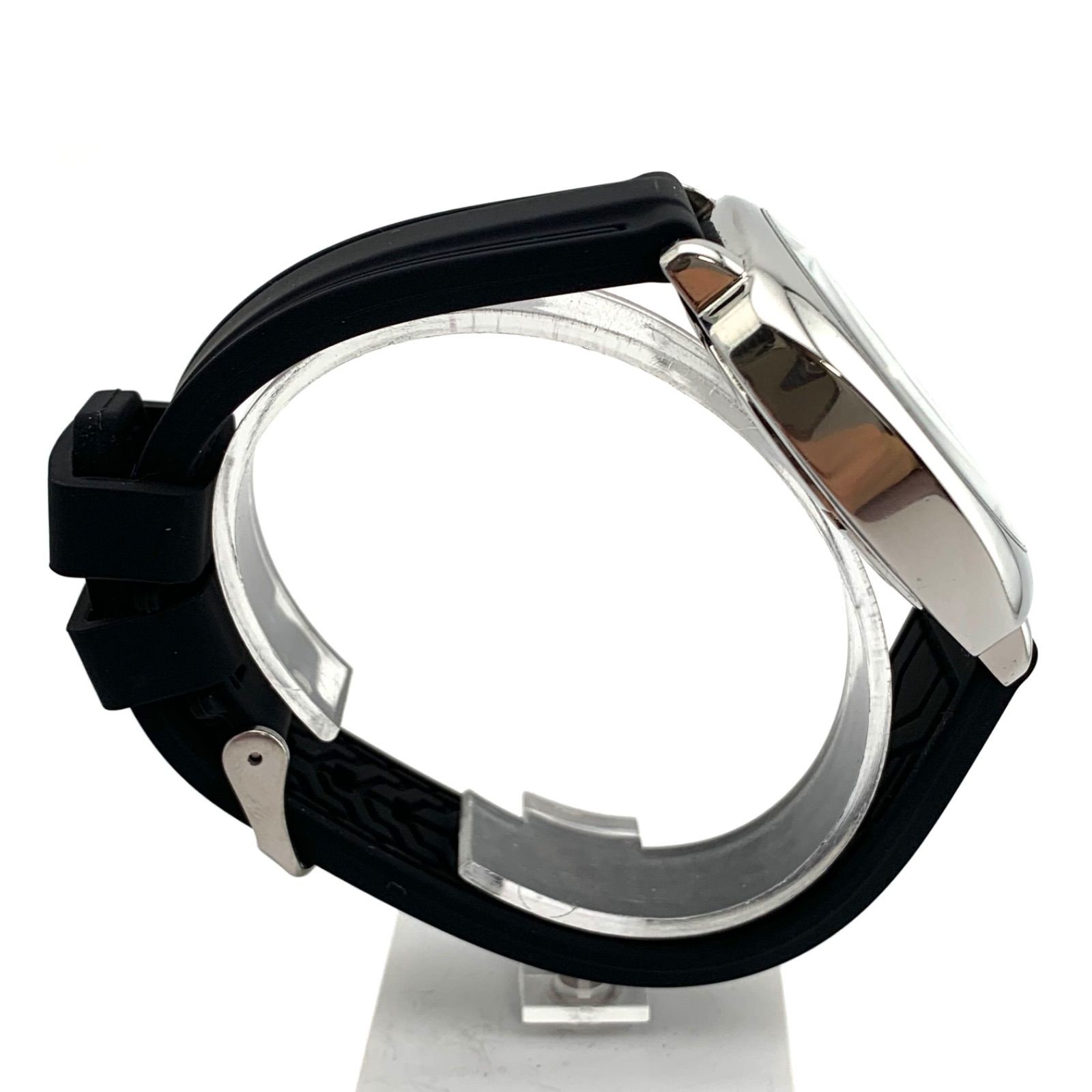 Orient OB-8026 Chronograph Watch Stainless Steel Case 40mm Black Rubber Band
