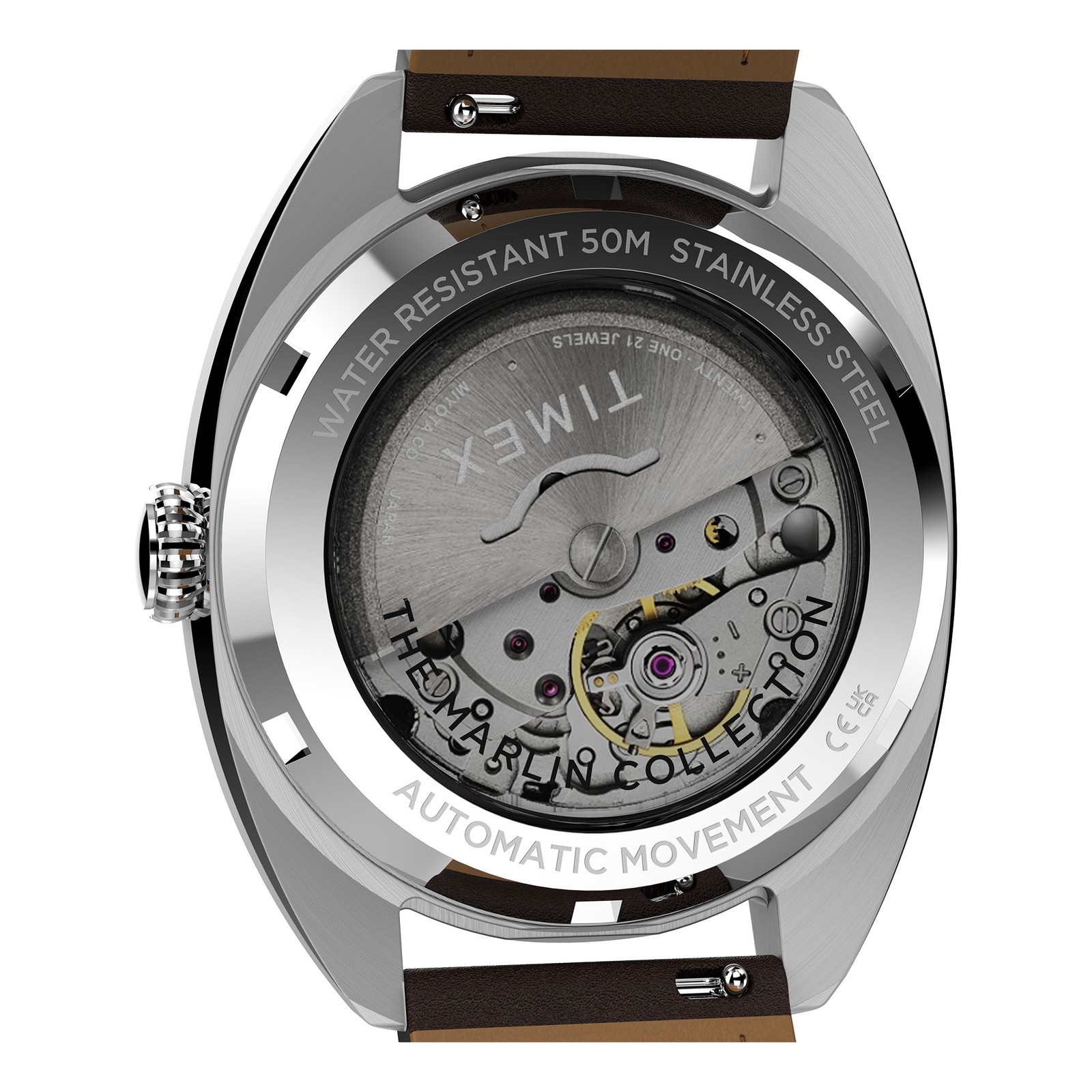 Timex Marlin Draper Automatic 37mm Leather Strap Watch TW2Y65200