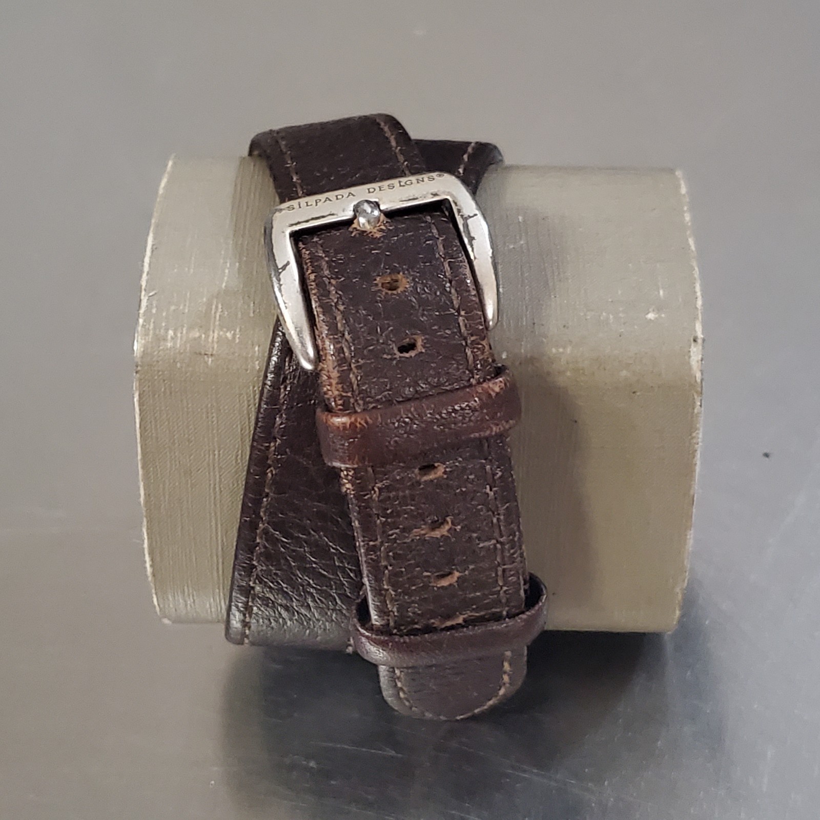 SILPADA DESIGNS Watch Women’s Vintage Analog Brown Leather Wrap-Around Band 30mm