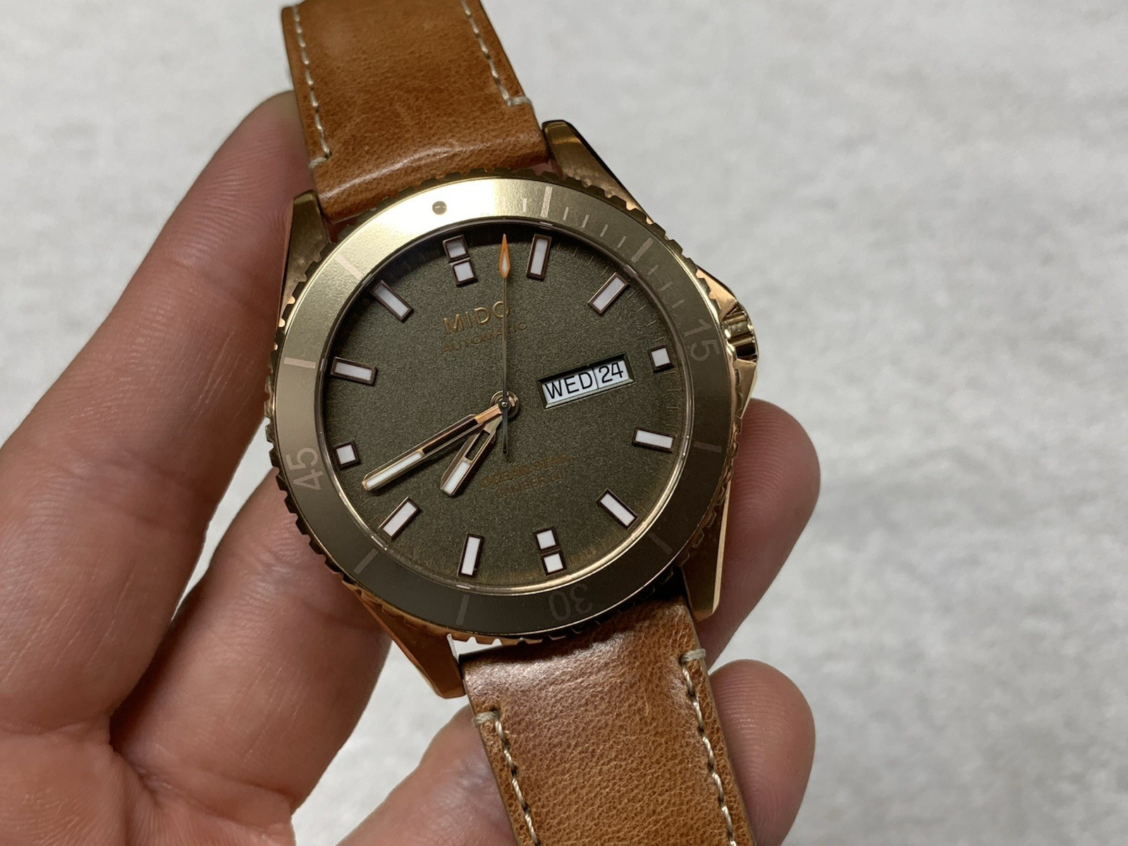 Mido Ocean Star Rose Gold Stanless Steel Green Automatic Watch