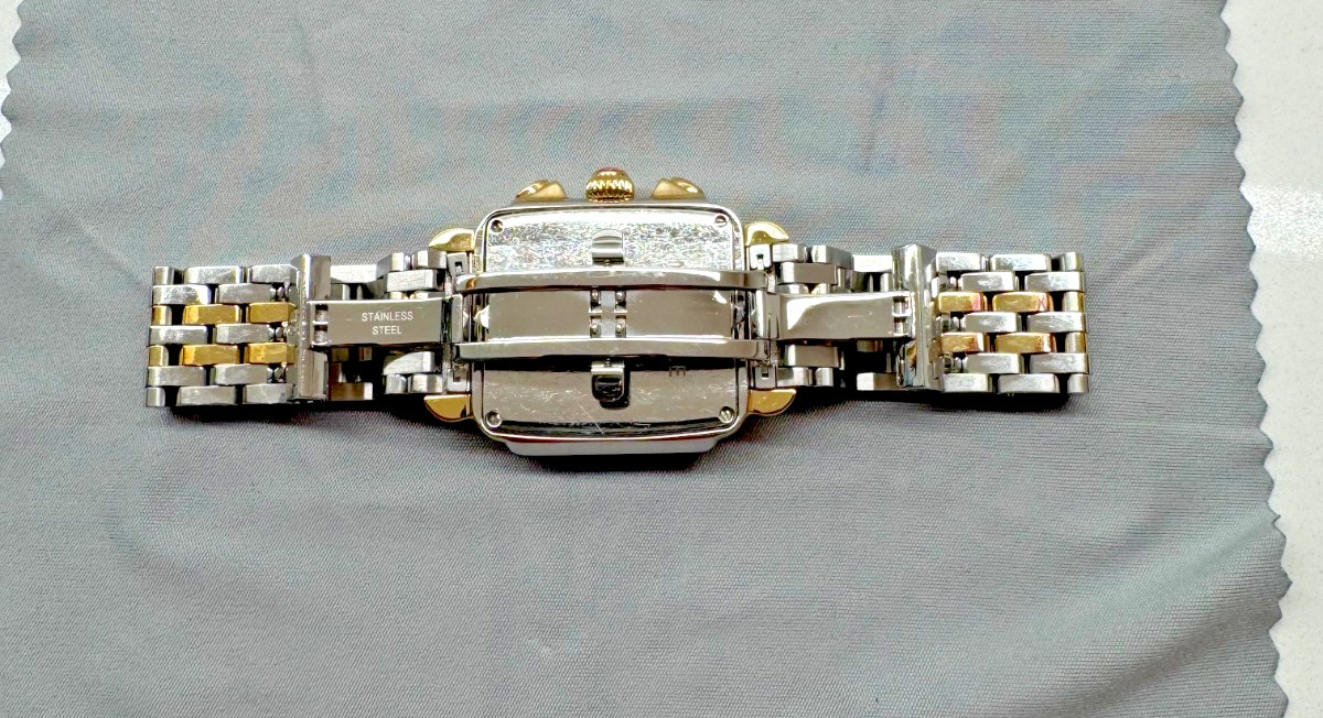 Michele Deco Chronograph Date Two-Tone with Diamonds Womens Watch MWW06P000108
