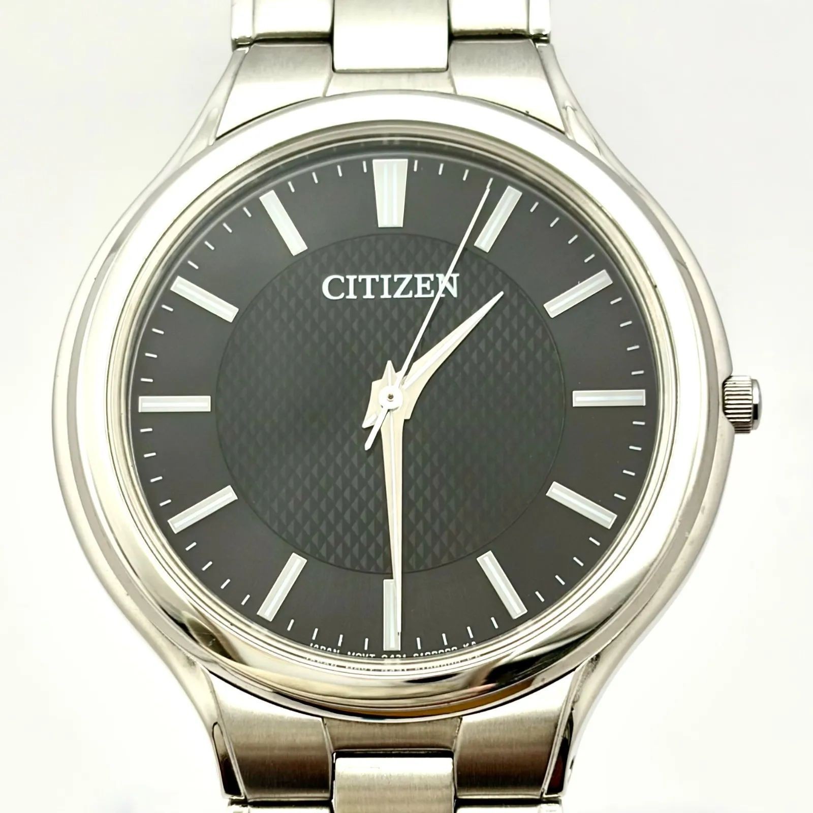 CITIZEN G431 S074266 18120393 Watch Solar Timepiece Mens Silver Dial