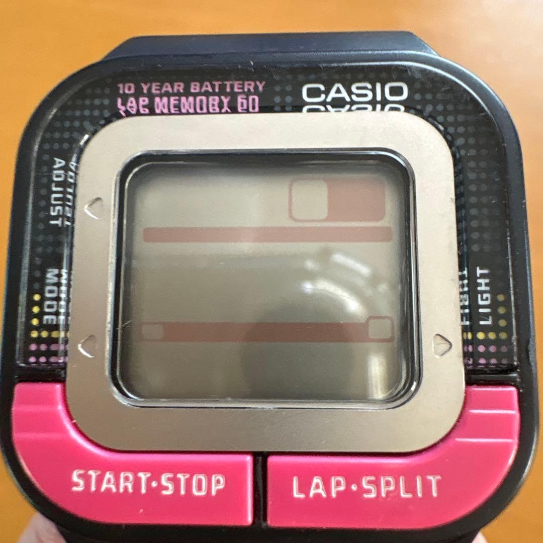 Casio SDB-100J Watch, Black x Pink