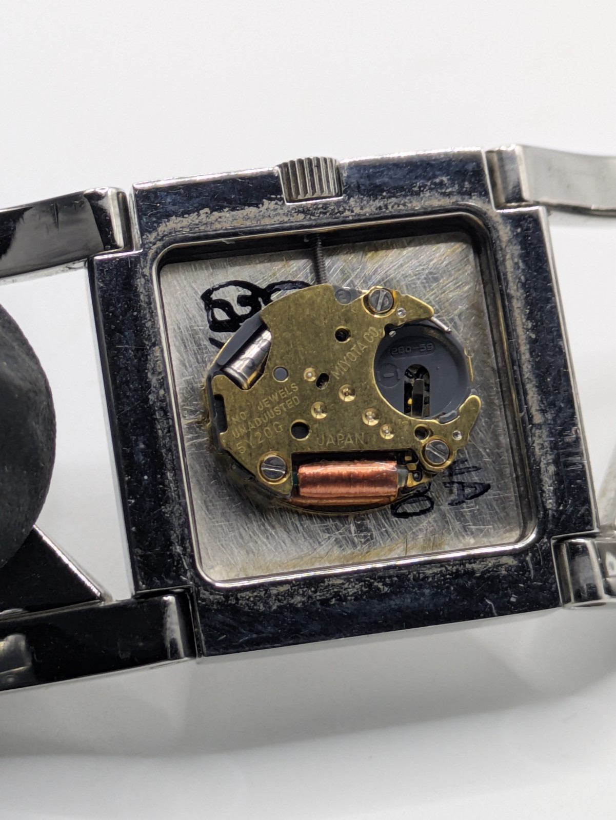Emporio Armani AR5777 Quartz Bangle Watch Untested Parts Repair 27.8mm