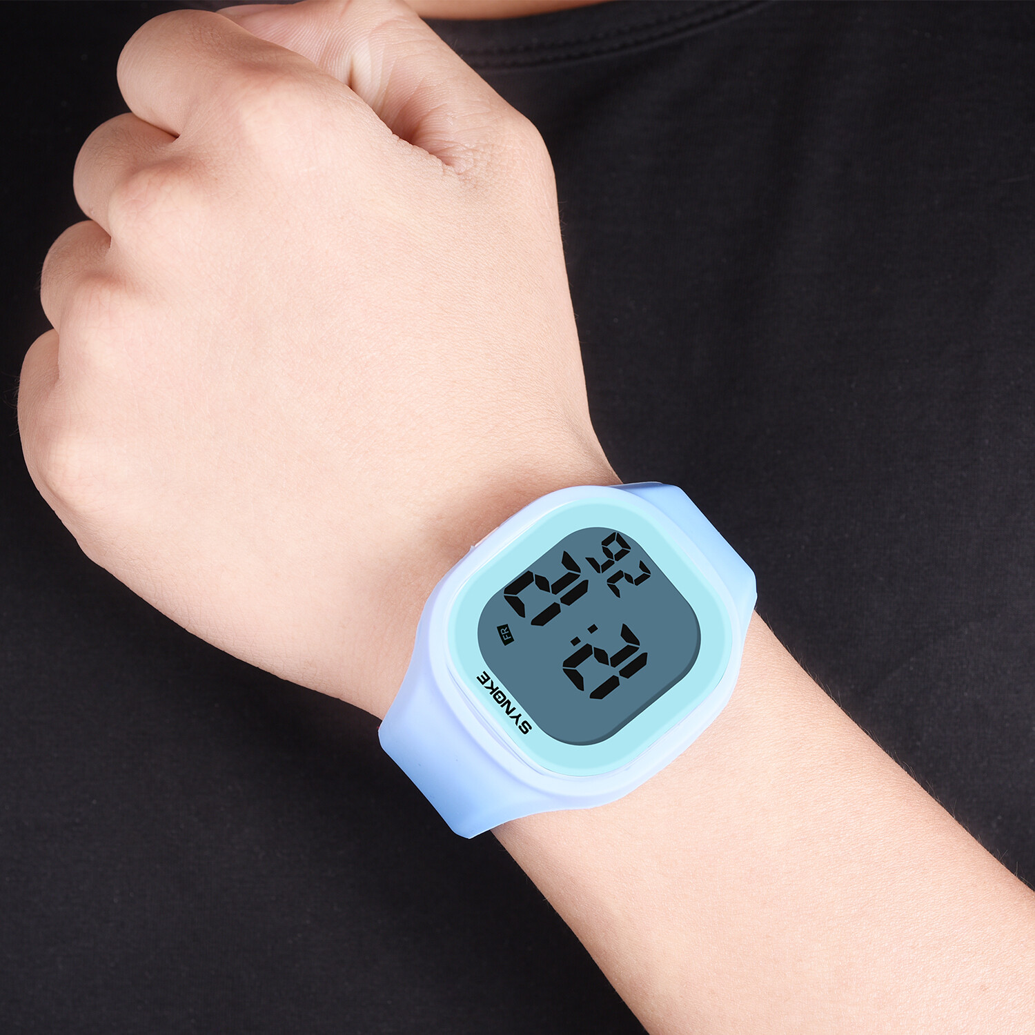 Teen Men Women LED Sports Electronic Date Alarm Rubber Waterproof Digital Watch