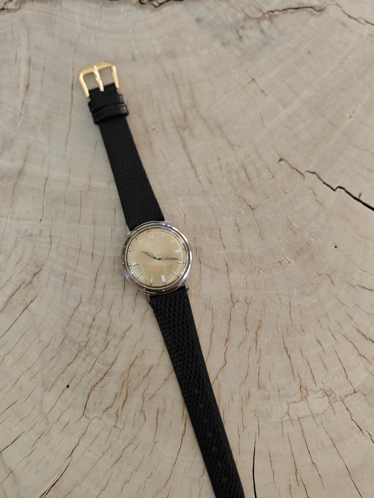 BULOVA 1968 ACCUTRON 214 Backset, ALL Stainless Steel, new Batt. Keeps XLNT time