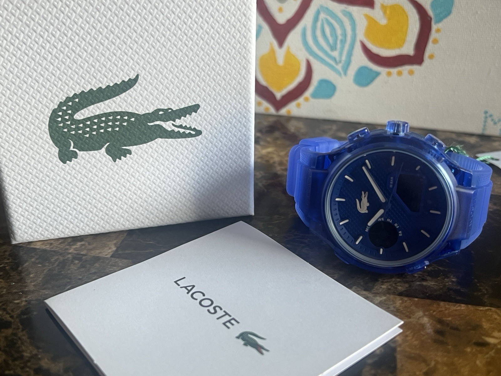 Lacoste LC33 Analog & Digital Blue Silicone Strap Men Watch 45mm 2011429