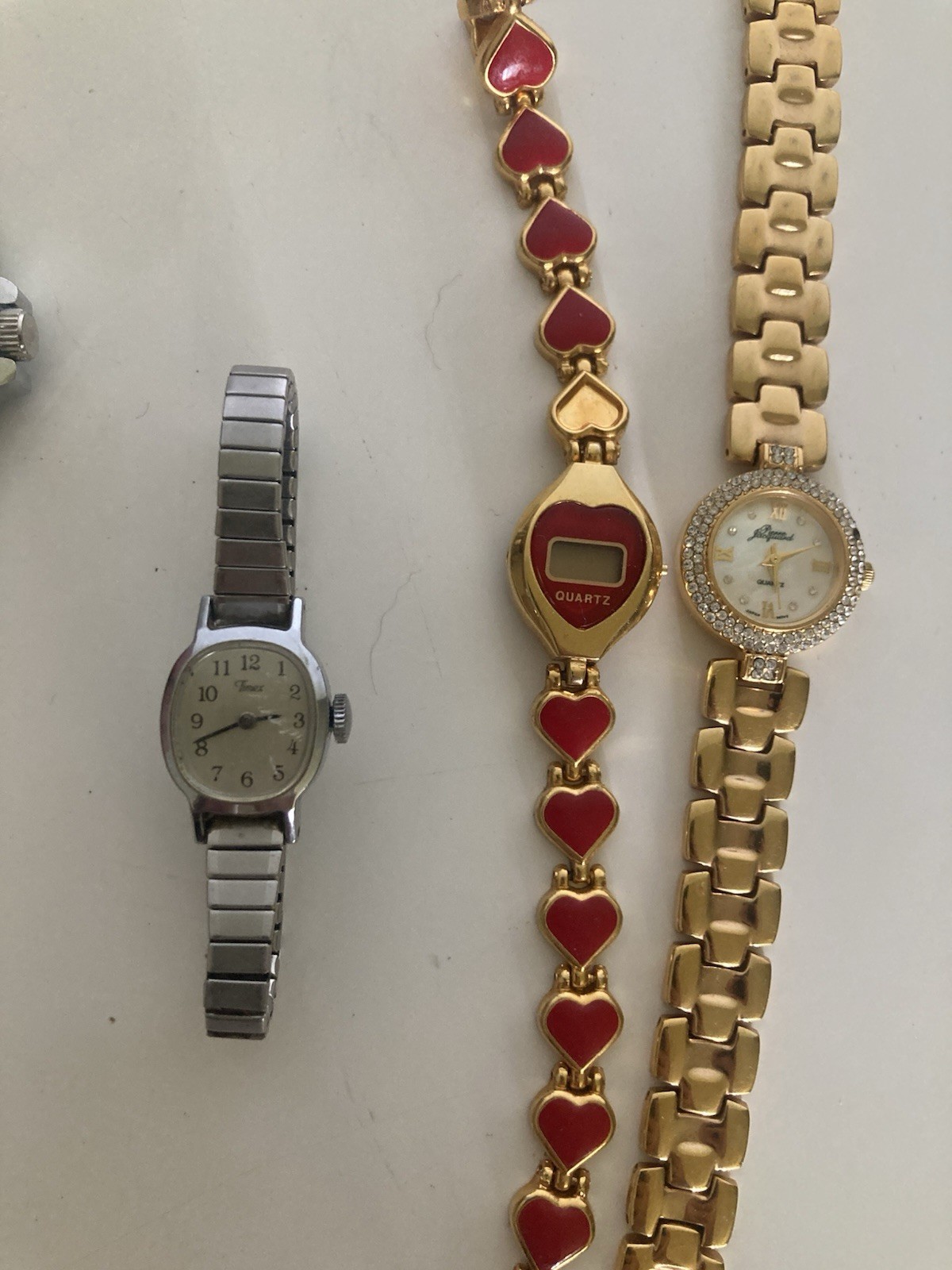 Lot of 5 Vintage Women’s Watches Various Brands and Styles for Parts Or Repair