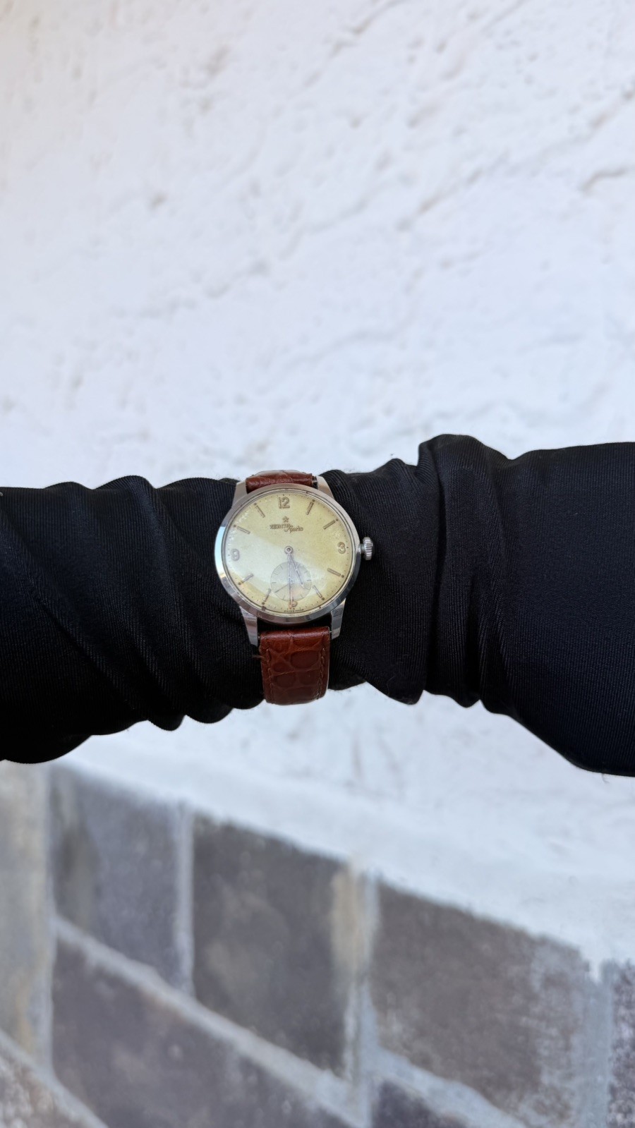 Zenith Sporto Vintage 34mm Steel Cal. 120 Manual Original Dial