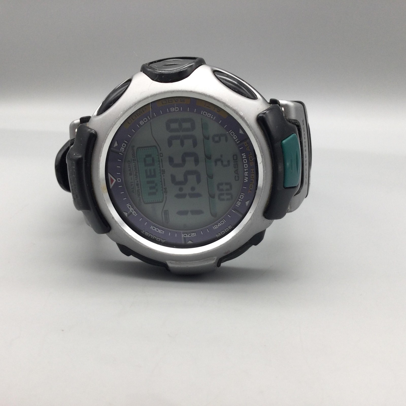 Casio Pathfinder PAG-50 Mens Watch 52mm Gray Dial Solar 100M New Capacitor