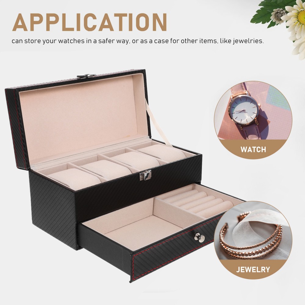 Exquisite Watch Case Mutifunctional Drawer Watch Box Watch Storage