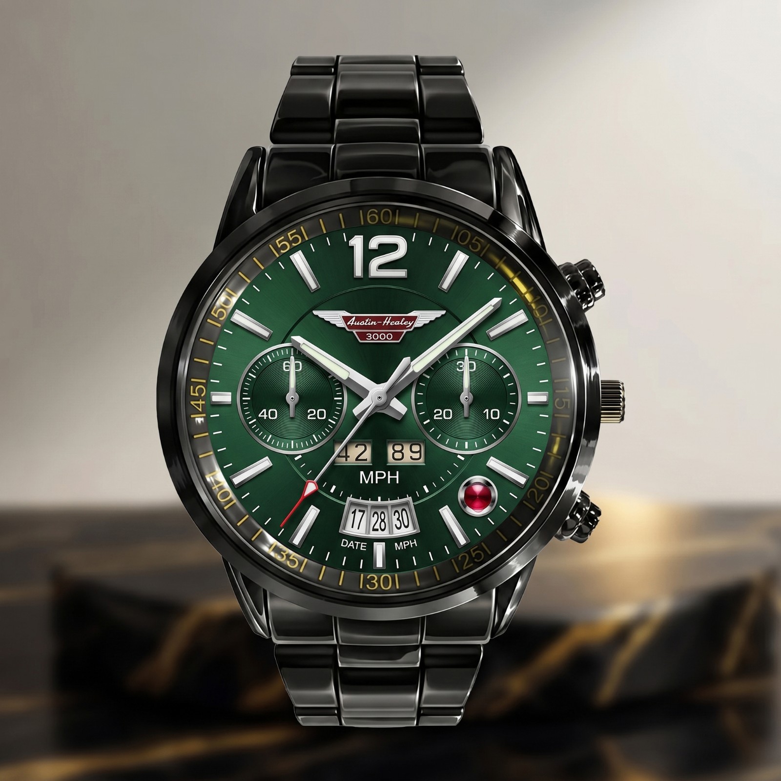 Personalized Vintage Austin New Speedometer Stainless Steel Watch Car Lover Gift