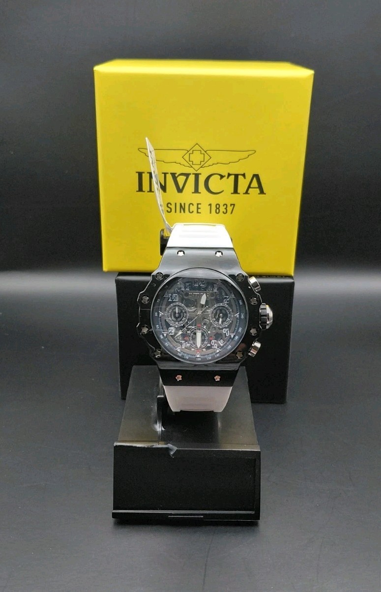 Invicta Racing Valyron Mens Watch 41mm Black & White 69616 #8